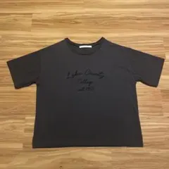 Lugnoncure 接触冷感　刺繍ロゴTシャツ　チャコール