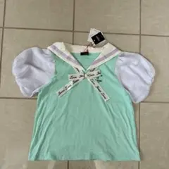 新品タグ付き Jenni Love セーラー襟 Tシャツ ミントグリーン
