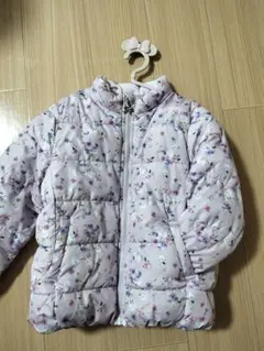 花柄 中綿コート 130サイズ 薄紫