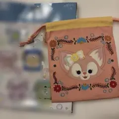 ダッフィー＆フレンズ　ハートフェルトレターズオブフレンドシップ　きんちゃく