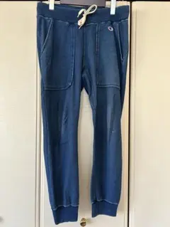 Champion リバースウェーブ　ジョガーパンツ ダークブルー　デニム風
