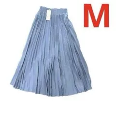 ❤️新品・タグ付き❤️レディース ロングスカート プリーツスカート　M グレーブルー