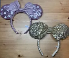 ディズニー カチューシャ スパンコール ピンク ゴールド まとめ売り