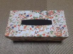 和風花柄ティッシュボックス レトロ