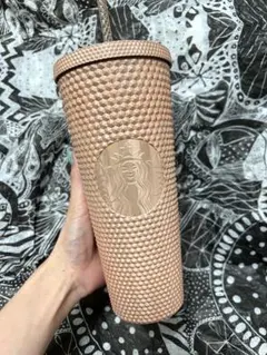 海外限定　スターバックス　フィリピン　ローズゴールド　スタッズ　タンブラー