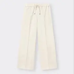 【新品】GU プルオンパンツ ウエストゴム ナチュラル S