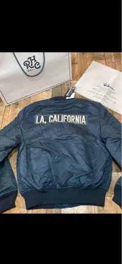 【希少！】Ron Herman × Schott コラボ MA-1 ネイビー L ロンハーマン&ショット 別注 コラボ MA-1 ネイビー RHC schott