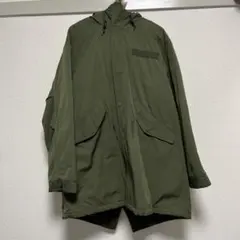 GU ジーユー　モッズコート L メンズ カーキ フード ファー　ミリタリー