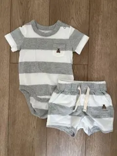 GAPストライプロンパース&パンツ