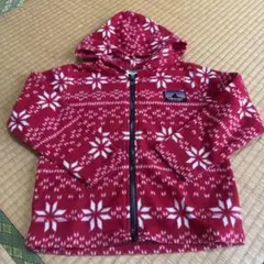 yellow-face 雪の結晶柄 フリースジャケット L