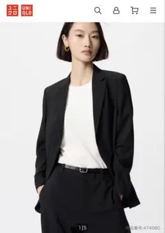 UNIQLO 感動ジャケットリラックスフィット　黒　XL