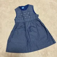 familiar ジャンバスカート ダークブルー　美品