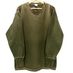 ヨーロッパ古着 ミリタリー スウェット L オリーブ