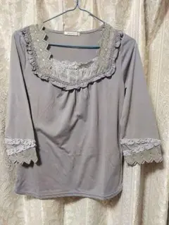 axes femme　アクシーズファム　五分袖　トップス　カットソー