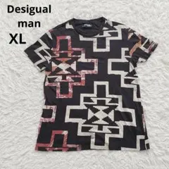 Desigualデシグアル 半袖Tシャツ メンズ XL カットソー　黒　ブラックのサムネイル