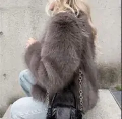 フェイクファー クロップド