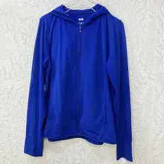 A160 UNIQLO ジップアップパーカー ブルーサイズXL