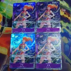 ワンピースカード　ナミ　パラレルレア　４枚セット