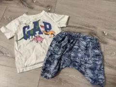 GAP 恐竜プリント Tシャツとパンツセット 80cm 上下セット