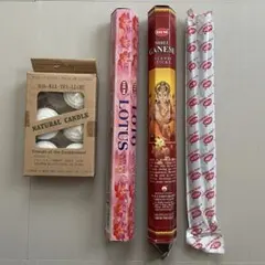 お香、ティーキャンドルセット｜HEM ガネーシャ/ロータス
