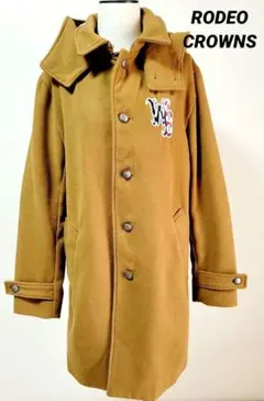 【RODEO CROWNS】ハーフコート L キャメル 刺繍 メンズ