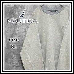 【ノーティカ】ワンポイントロゴ刺繍 裏起毛スウェット XL