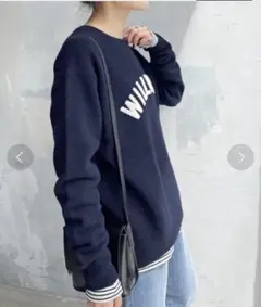ニット　エンブロイダリーロゴニット