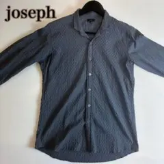 JOSEPH ジョゼフ ジャガード 長袖シャツ ネイビー 46 ストレッチのサムネイル