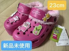 【新品未使用】クレヨンしんちゃん　クロックス風　厚底　ボアサンダル　23cm
