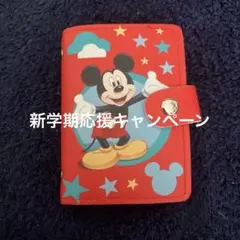 Disney・ミッキーマウス カードケース 赤