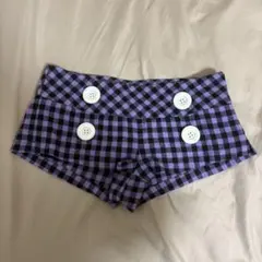 Sculptor NewEmoGinghamMicroShorts purple - メルカリ