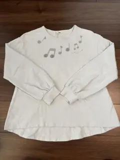 kp 音符　刺繍　薄手トレーナー　160