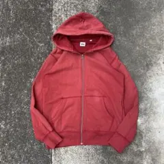 00s Y2K 鬼フェード OLD UNIQLO zip hoodie red