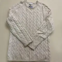 BEAUTY&YOUTH ケーブルニットセーター L アイボリー