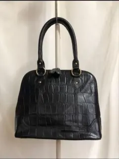 ローラアシュレイ　クロコ型押しレザー　バックのサムネイル
