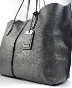 【極美品】トッズ ジョイ トートバッグ レザー ダークグレー A4