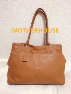 MOTHERHOUSE レザートートバッグ キャメルブラウン