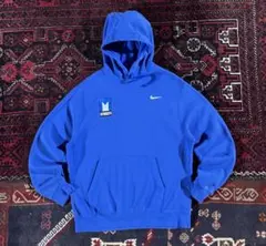 海*様 NIKE ナイキ 刺繍デザイン プルオーバー パーカー ブルー M