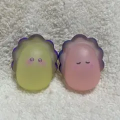 ぷかぷ牡蠣　クリア　ソフビ　２個セット　②