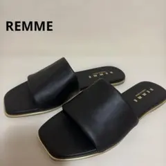 REMME 新品レザーフラットサンダル39