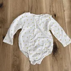 80cm ベビー ロンパース ワッフル素材 フルーツ柄