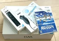 Wii 本体 + リモコン・ヌンチャク(各１本)＋ゲーム(２本)
