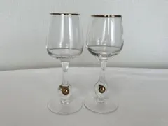 ボヘミアクリスタル　ワイングラス　2客