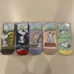 SNOOPY のびのびソックス　5枚セット 20cm〜24cm