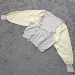 ★b2280 AZUL by MOUSSY【M】フリル長袖トップス