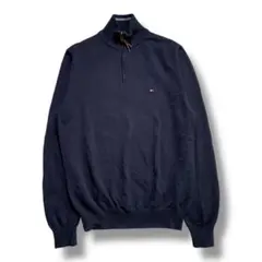F1033　【即購入OK】　TOMMY HILFIGER　コットンニット　M　黒