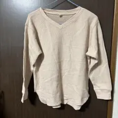 ⭐️再値下げ‼️ユニクロ　Vネックワッフルカットソー
