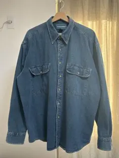 quickreflex 古着 デニムシャツ Lサイズ ブルー
