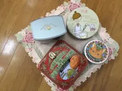 猫デザインの空き缶セット