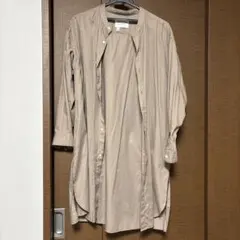 ベージュ シャツワンピース 長袖　フォークアンドスプーン